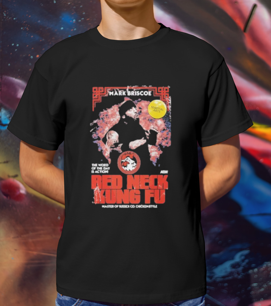 Mark Briscoe Red Neck Kung Fu Martial Arts Master The Word Of The Day Is Action T-Shirt