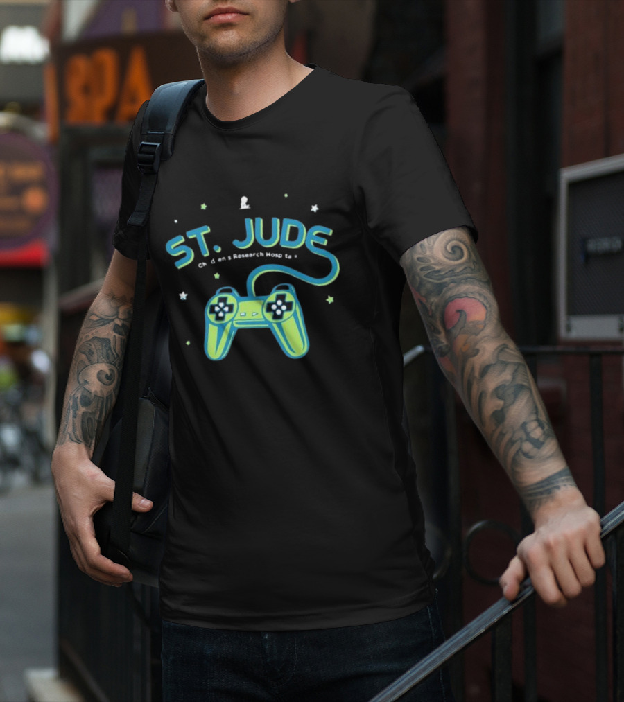 ST. JUDE Children's Research Hospital Gaming Controller Stars T-Shirt