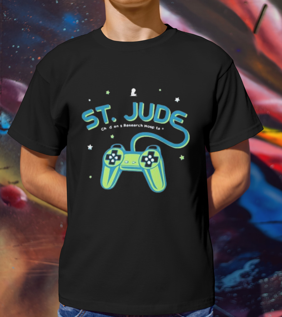 ST. JUDE Children's Research Hospital Gaming Controller Stars T-Shirt