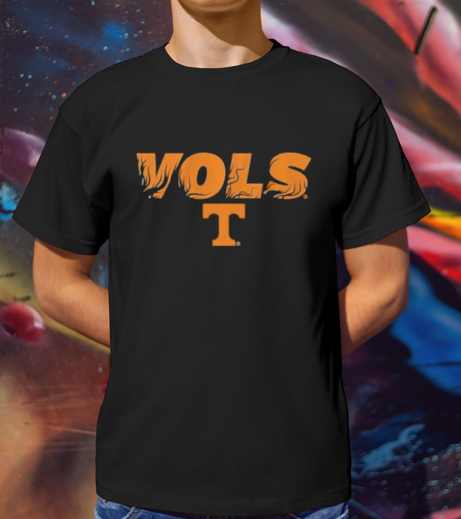 Vols Tennessee Volunteers Football Dark Mode T-Shirt