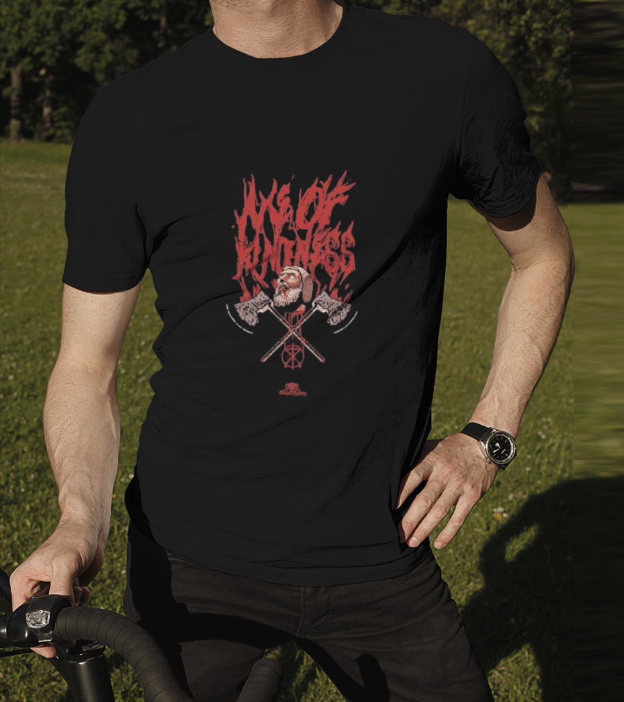 To The Grave Director’s Cuts Axe Of Kindness Crossed Axes Skull T-Shirt