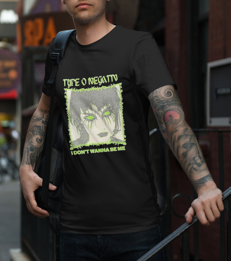 Type O Negative I Don’t Wanna Be Me Green Eyed Gothic Face T-Shirt