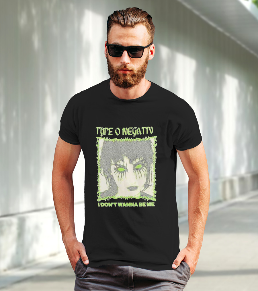 Type O Negative I Don’t Wanna Be Me Green Eyed Gothic Face T-Shirt