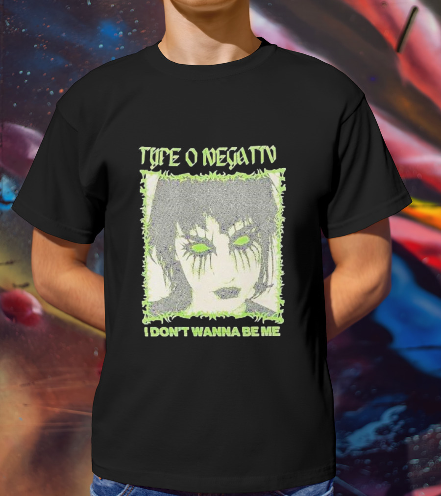 Type O Negative I Don’t Wanna Be Me Green Eyed Gothic Face T-Shirt