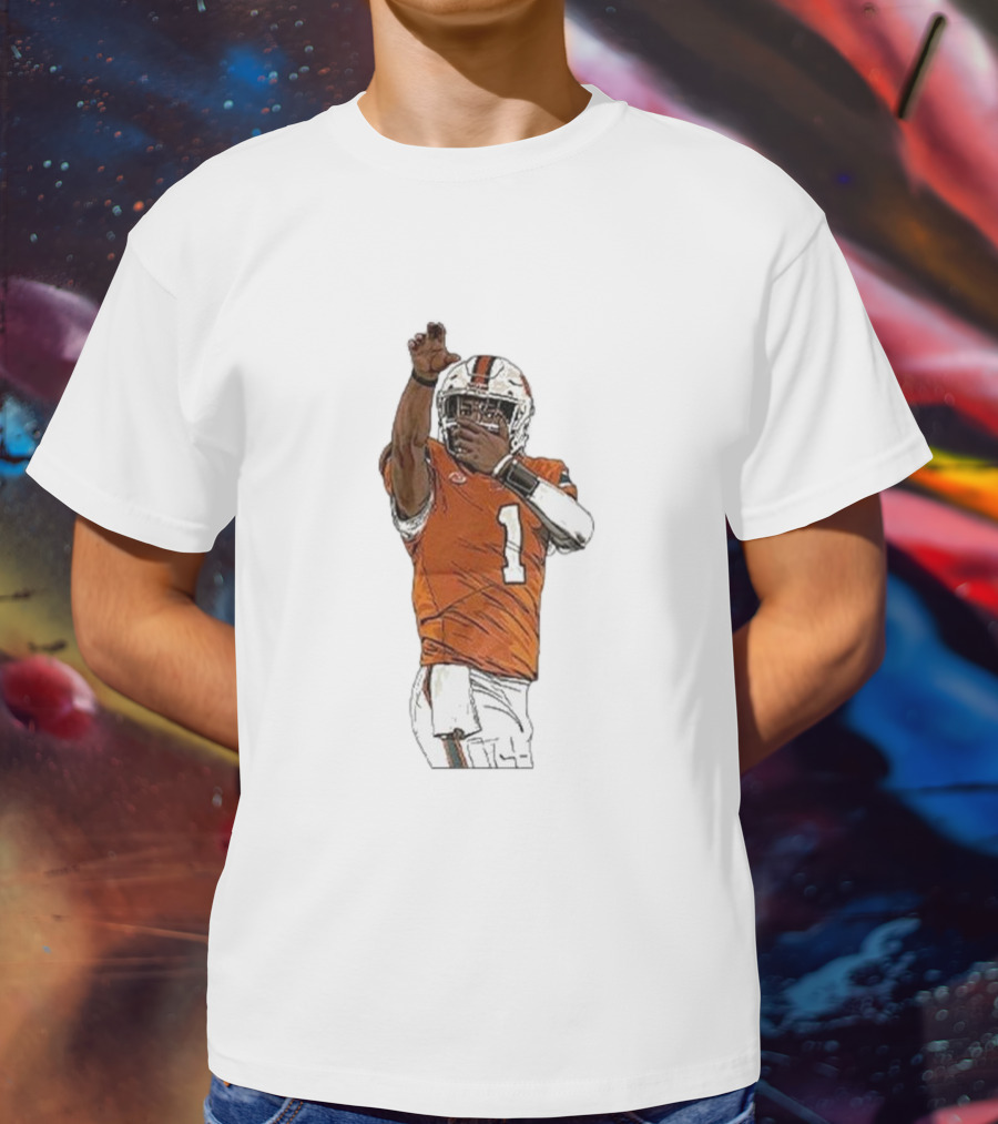 Cameron Ward Washington State Cougars Football Action Pose T-Shirt