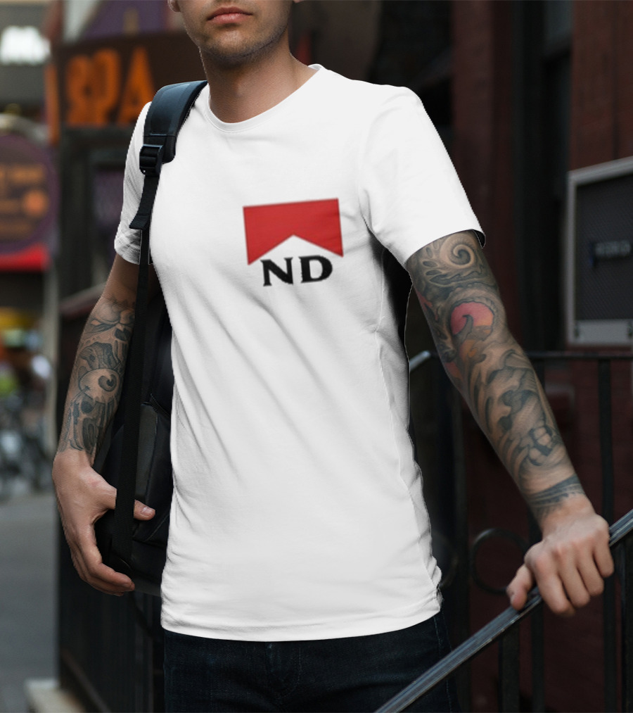 Nicotine Dolls ND Red Marlboro Style Badge T-Shirt