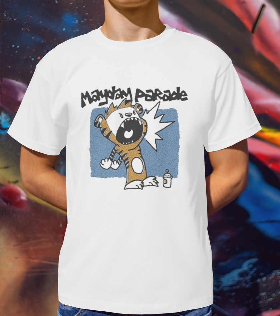 Mayday Parade Cartoon Tiger Shouting T-Shirt