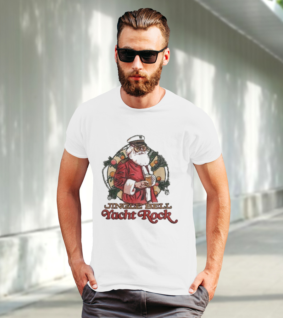 Middle Class Fancy Santa Jingle Bell Yacht Rock Christmas T-Shirt