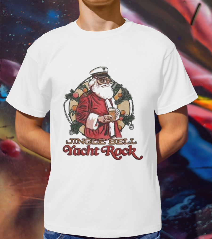 Middle Class Fancy Santa Jingle Bell Yacht Rock Christmas T-Shirt