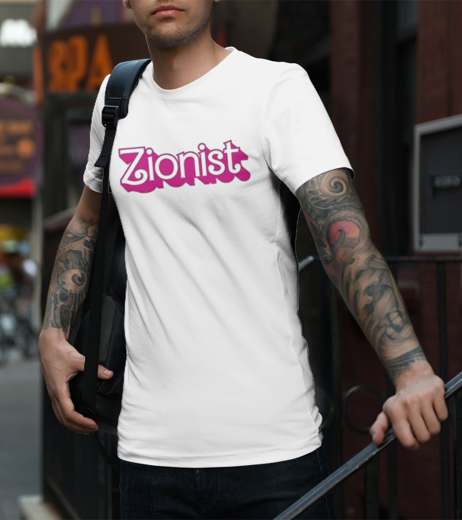 Sloan Rachmuth Zionist Statement Bold Pink Retro Font T-Shirt
