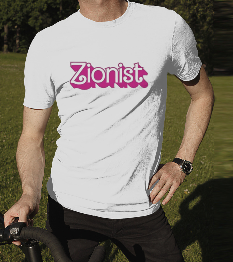 Sloan Rachmuth Zionist Statement Bold Pink Retro Font T-Shirt