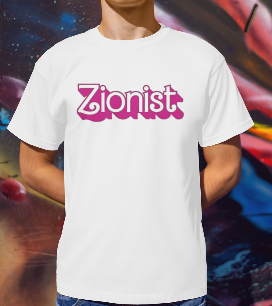 Sloan Rachmuth Zionist Statement Bold Pink Retro Font T-Shirt