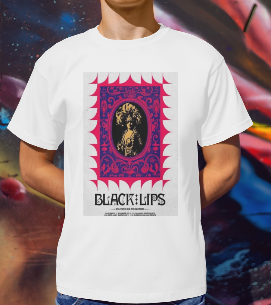 Black Lips With Poncho And The Wizards Santa Cruz San Luis Obispo T-Shirt