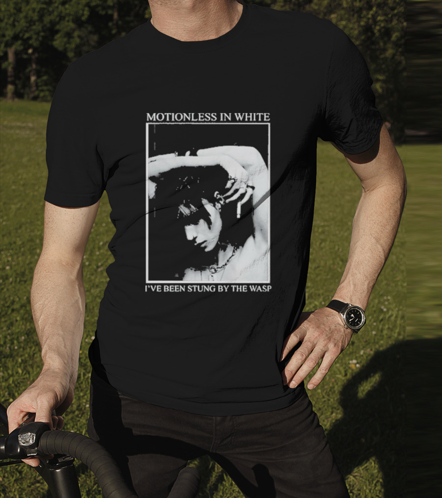 Motionless In White I've Been Stung By The Wasp Monochrome Portrait Image T-Shirt