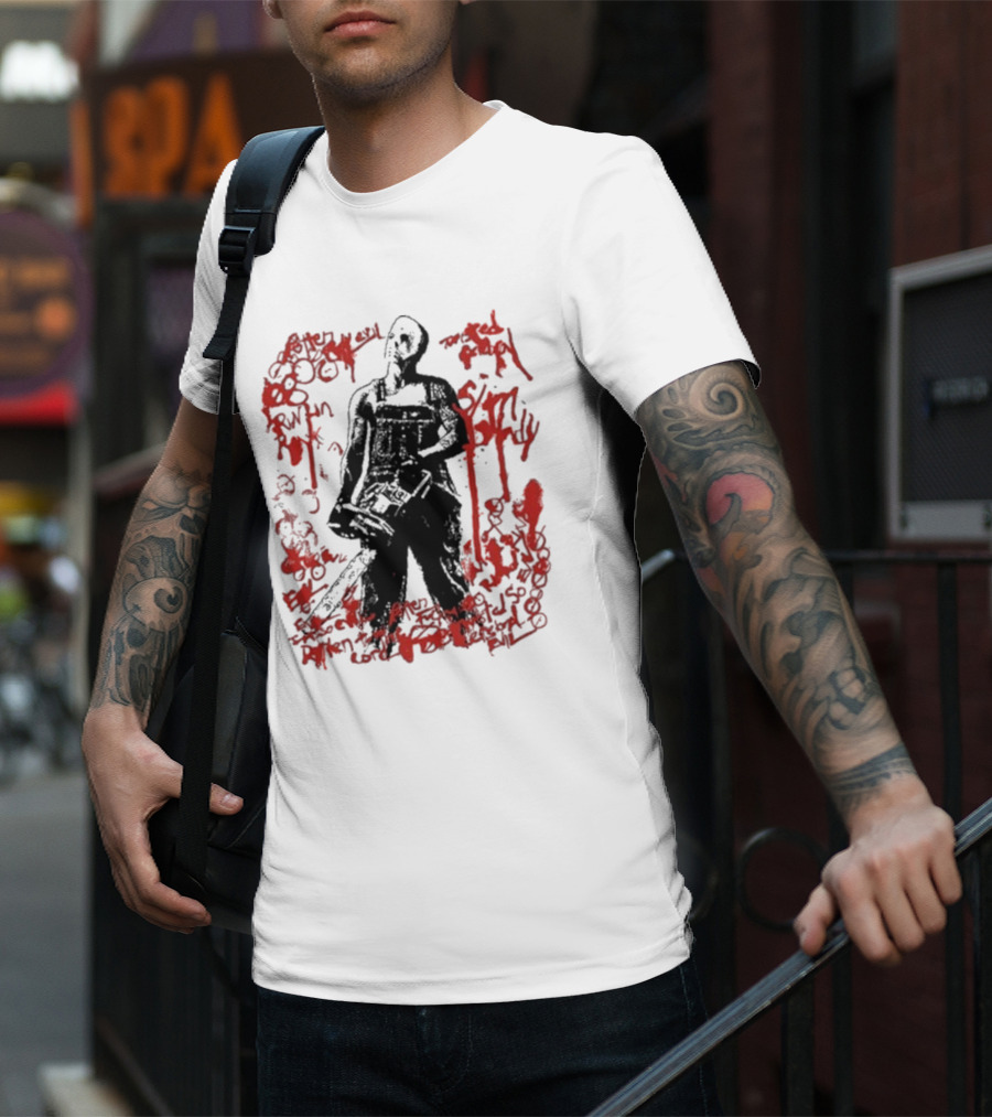Eminem Blood Scrawl Chainsaw Man Horror T-Shirt