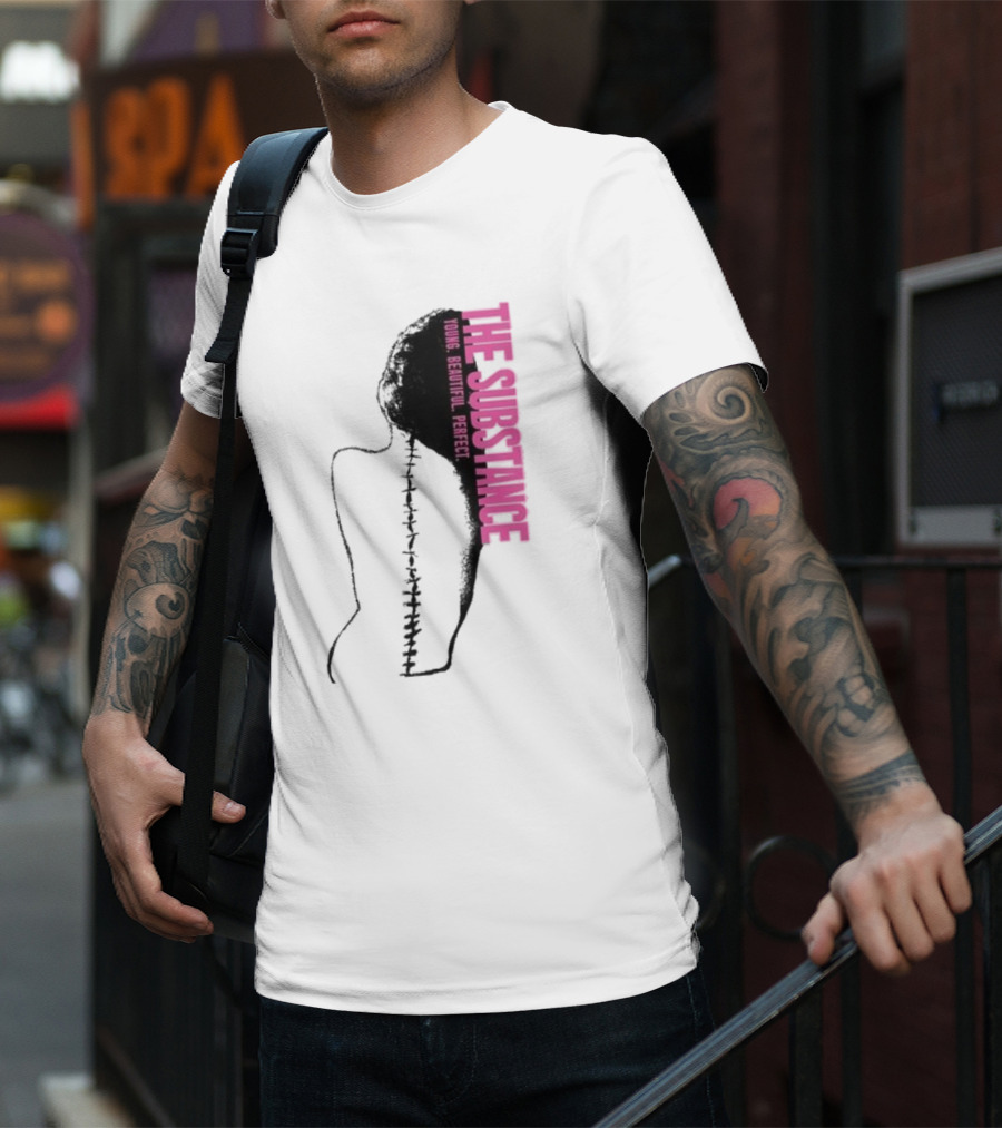 THE SUBSTANCE Young Beautiful Perfect Spine T-Shirt