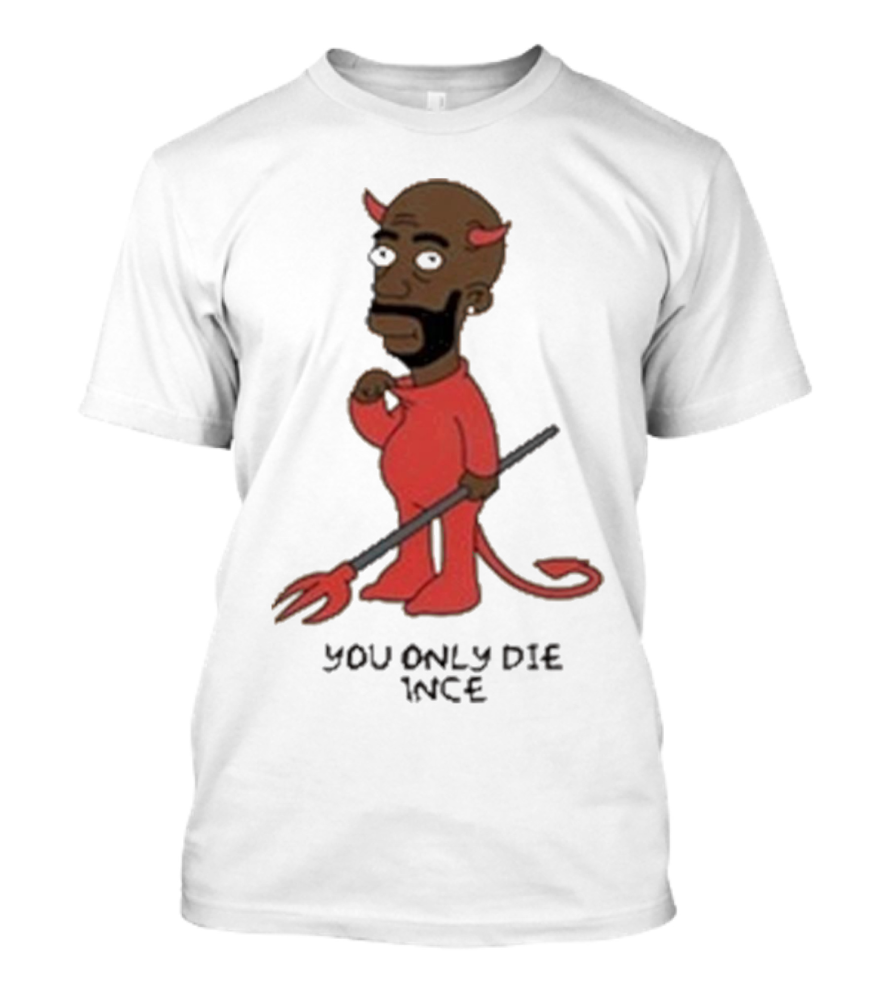 Gibbsons Ss You Only Die 1Nce Devil Cartoon T-Shirt