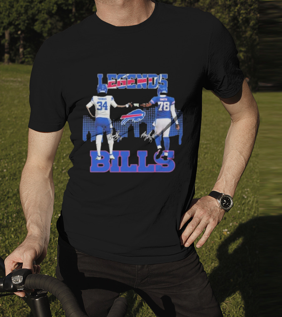 LEGENDS BILLS Thomas Smith 34 78 Buffalo Bills T-Shirt