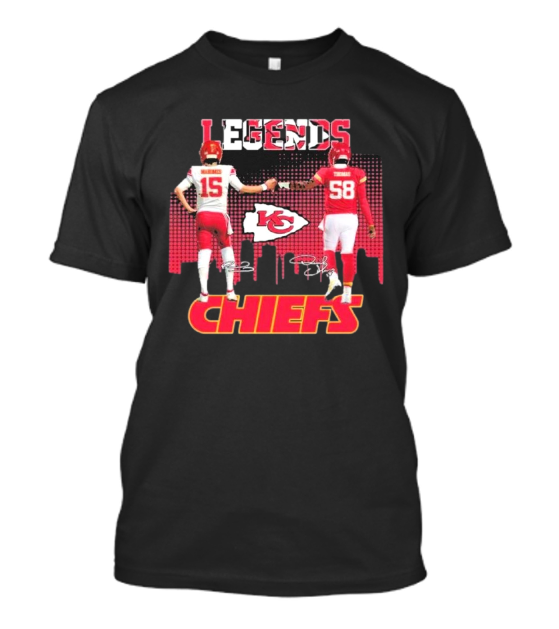 Legends Kansas City Chiefs Patrick Mahomes Derrick Thomas T-Shirt