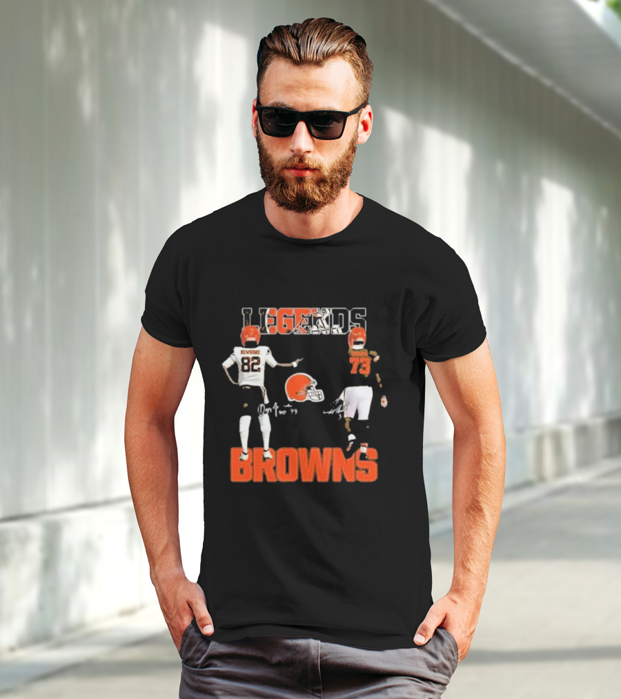 Cleveland Browns Legends Newsome Thomas 82 73 T-Shirt