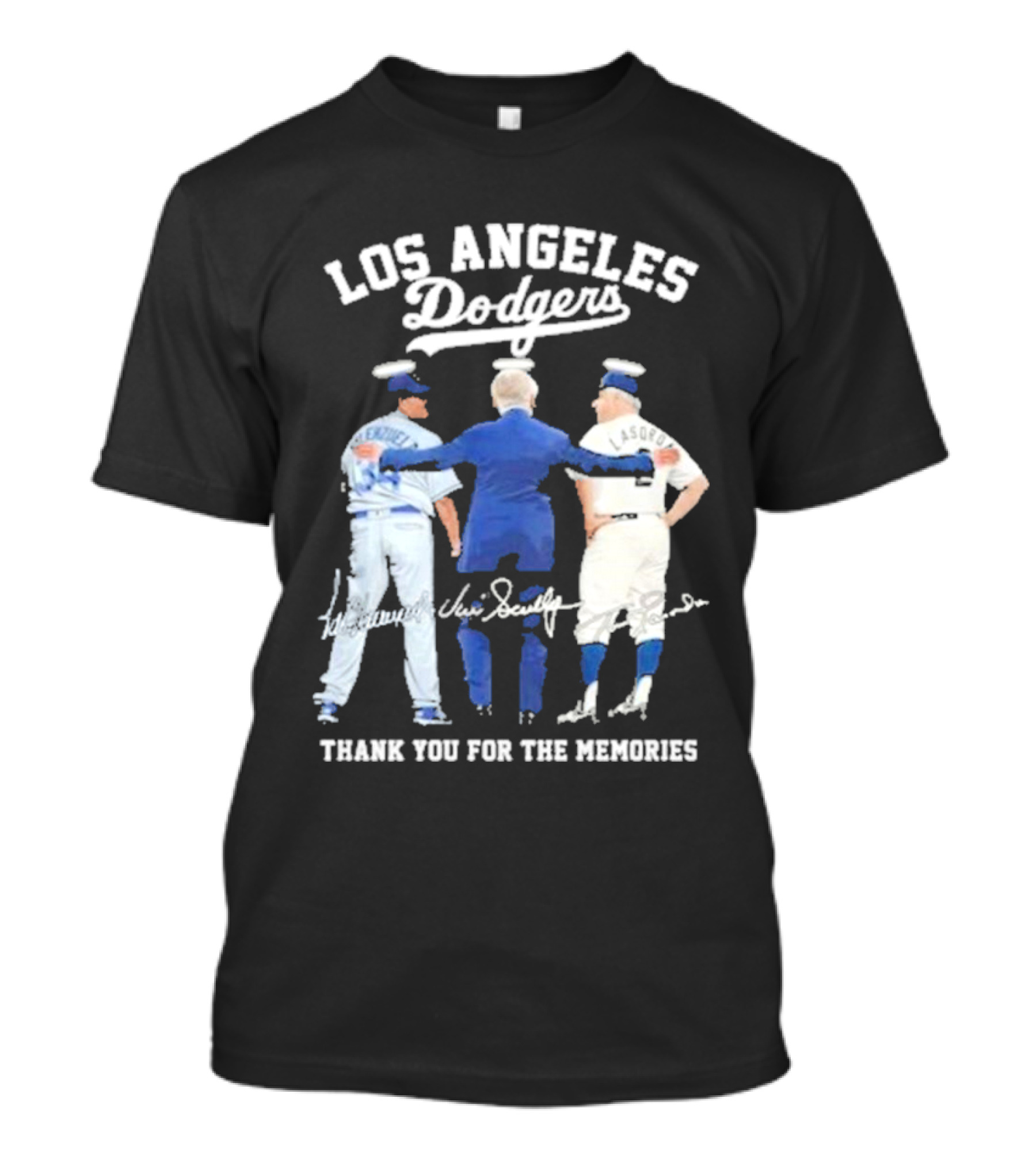 Los Angeles Dodgers Valenzuela Lasorda Thank You For The Memories T-Shirt