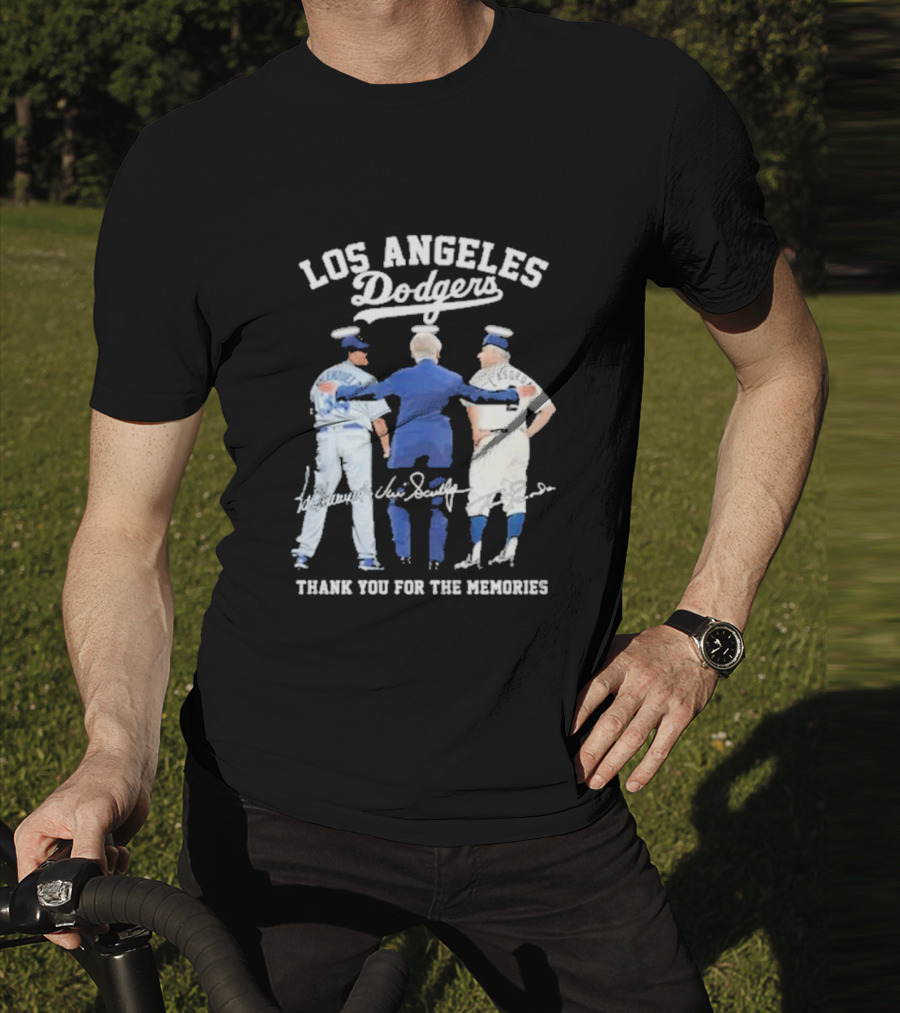 Los Angeles Dodgers Valenzuela Lasorda Thank You For The Memories T-Shirt