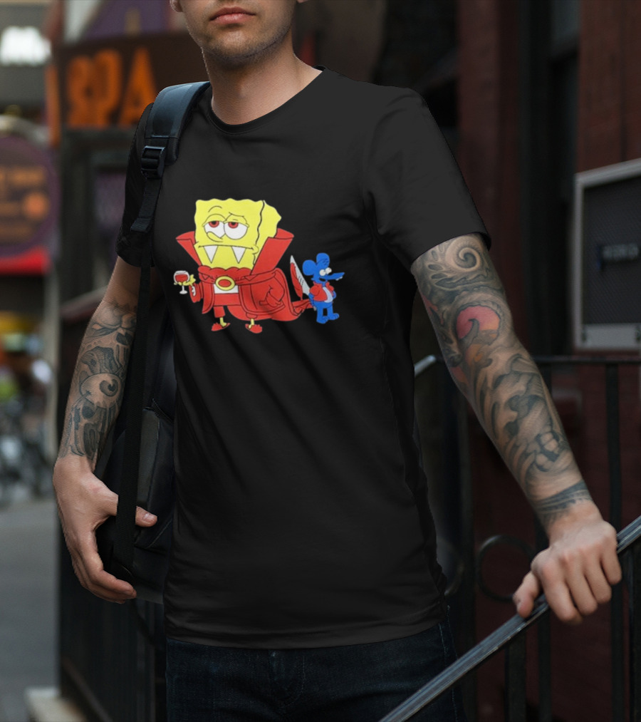 Double’S Bobsferatu SpongeBob Vampire Simpsons Möbius T-Shirt