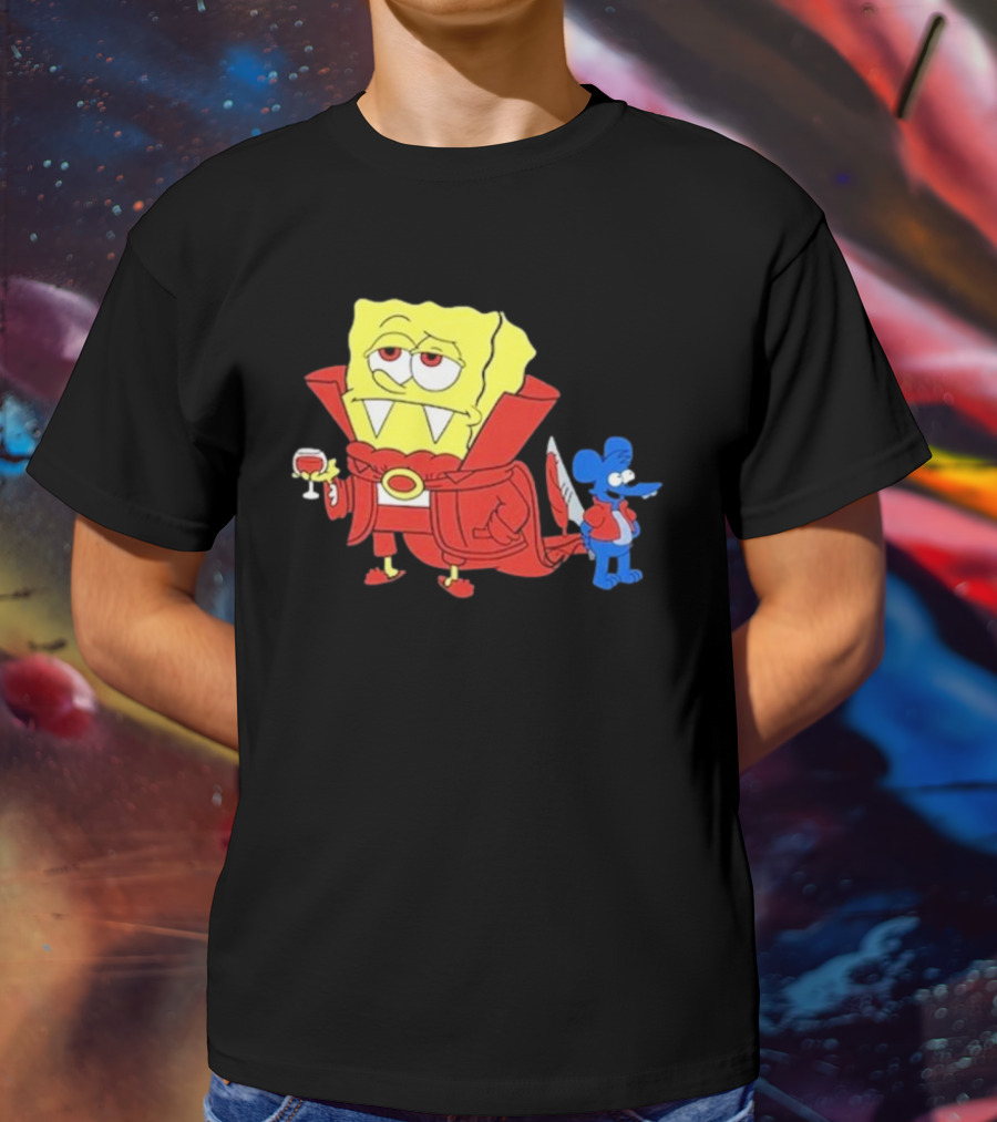 Double’S Bobsferatu SpongeBob Vampire Simpsons Möbius T-Shirt