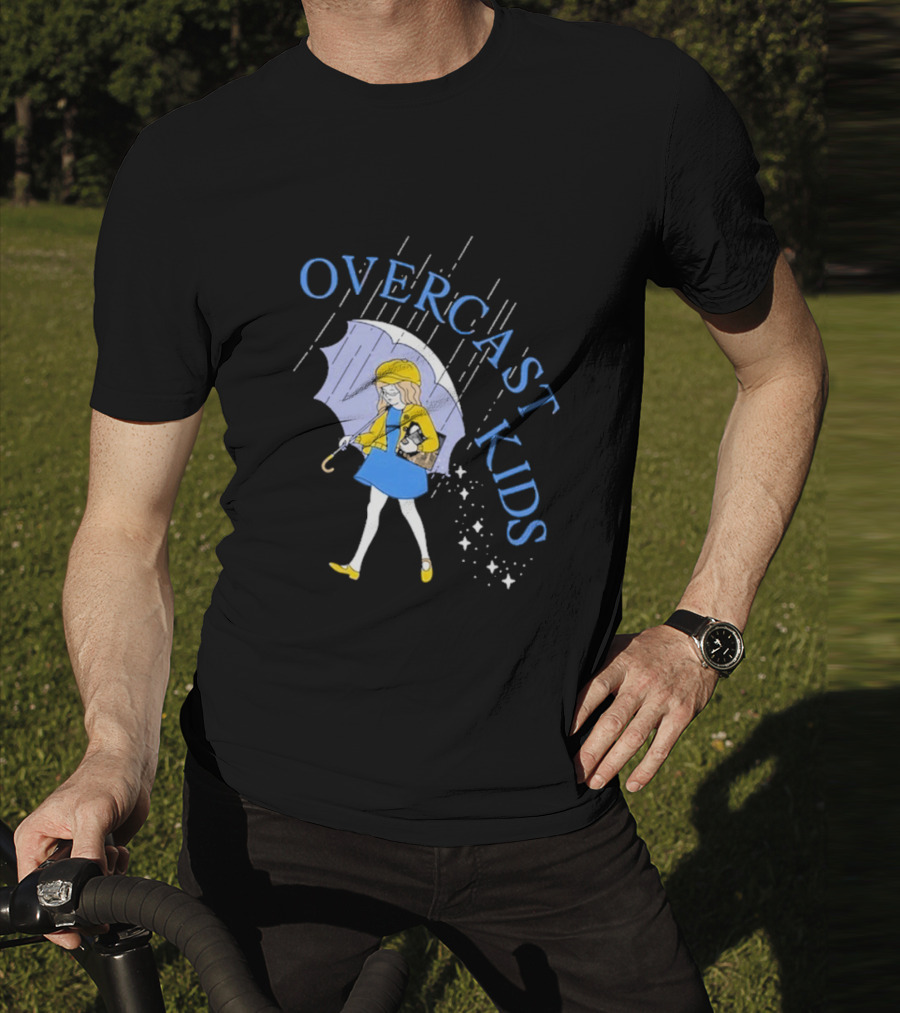 Overcast Kids Under Umbrella T-Shirt