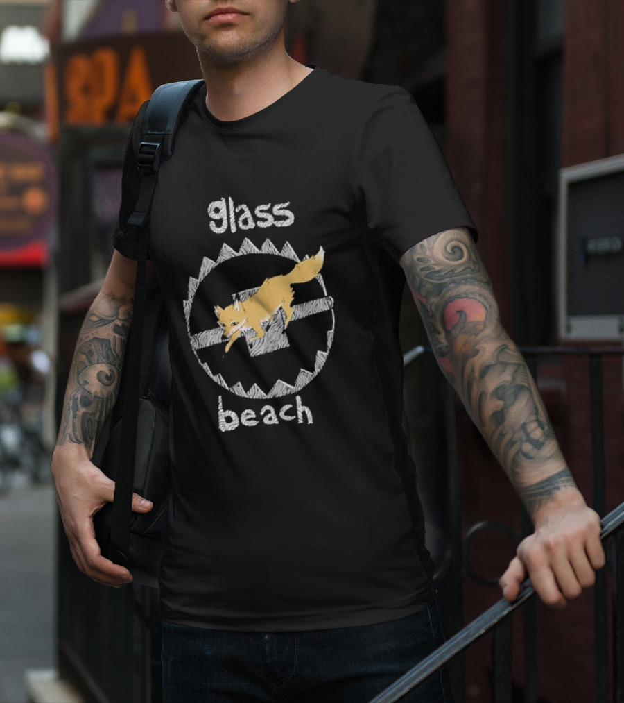 Glass Beach Fox Circular Saw Blade T-Shirt