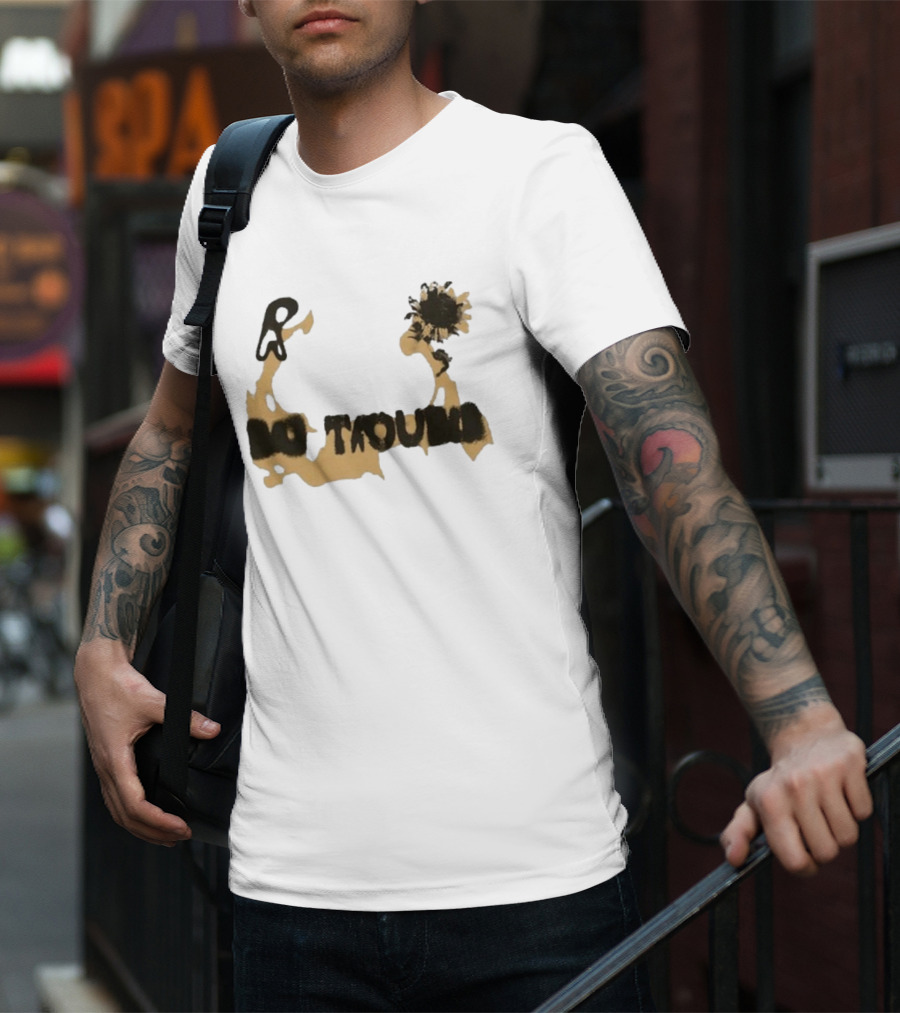 Big Trouble Beige Sunflower T-Shirt