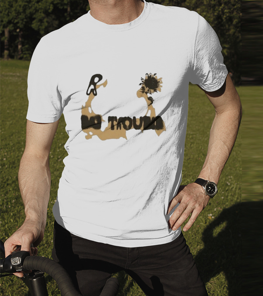 Big Trouble Beige Sunflower T-Shirt