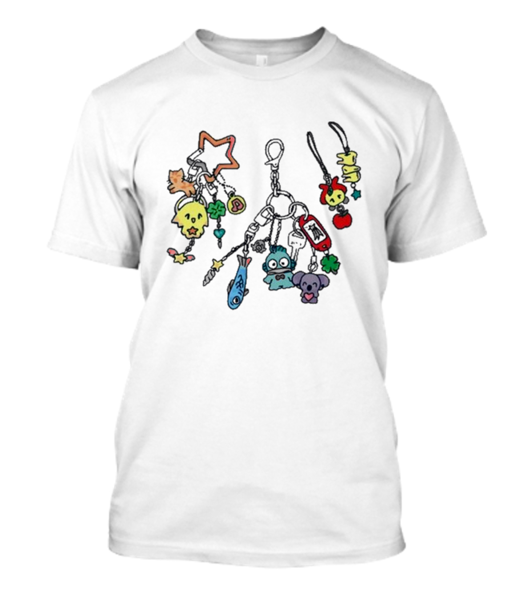 Etherfield Anikanik Girlie Buzz Words Keychain Charms Star Fish Clover Frog Bear T-Shirt