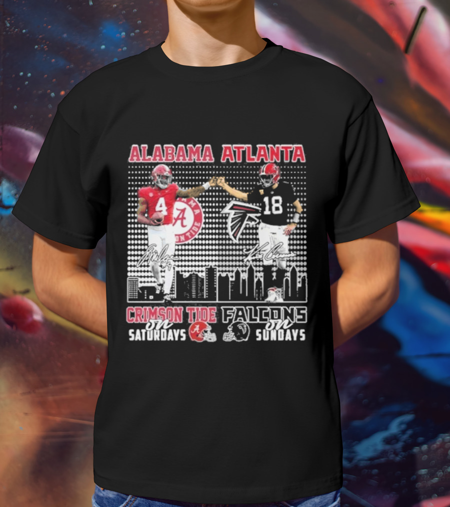 Alabama Atlanta Crimson Tide On Saturdays Falcons On Sundays T-Shirt