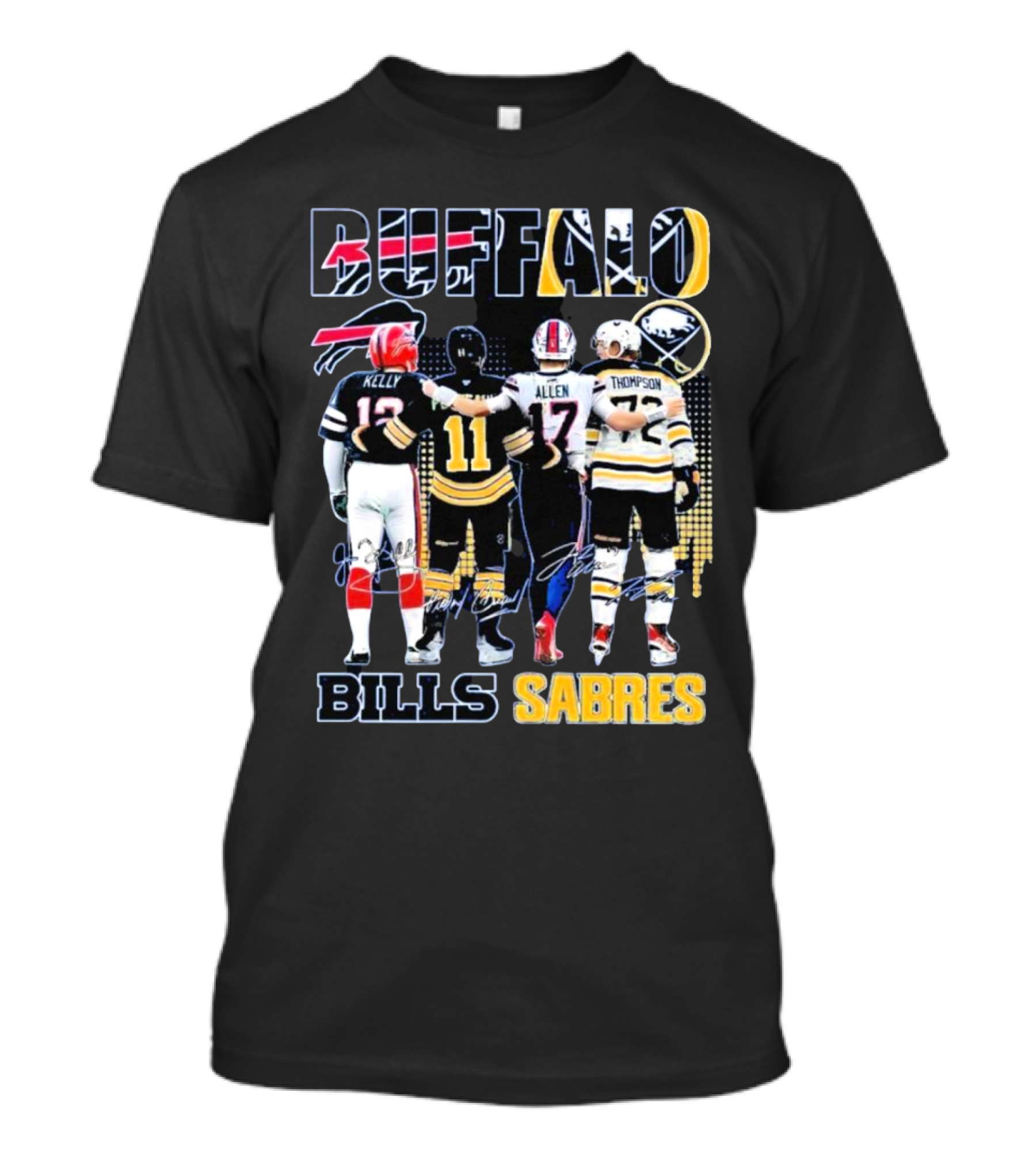 BUFFALO BILLS SABRES KELLY ALLEN THOMPSON T-Shirt