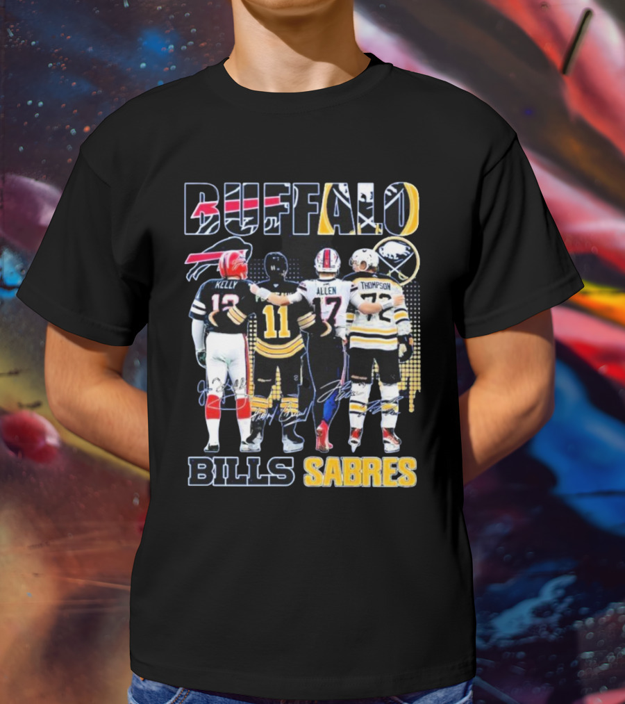 BUFFALO BILLS SABRES KELLY ALLEN THOMPSON T-Shirt