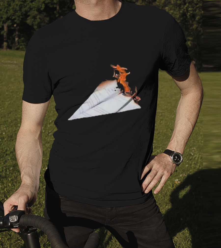 Lovejoyonline Lovejoy Nuisance Burning Paper Plane T-Shirt