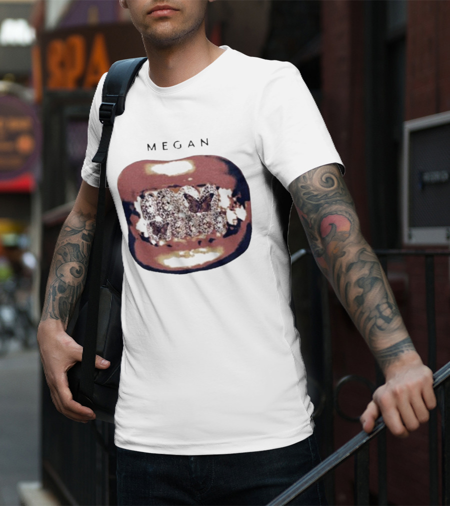 Megan Act II Grillz Diamond Bling Teeth T-Shirt
