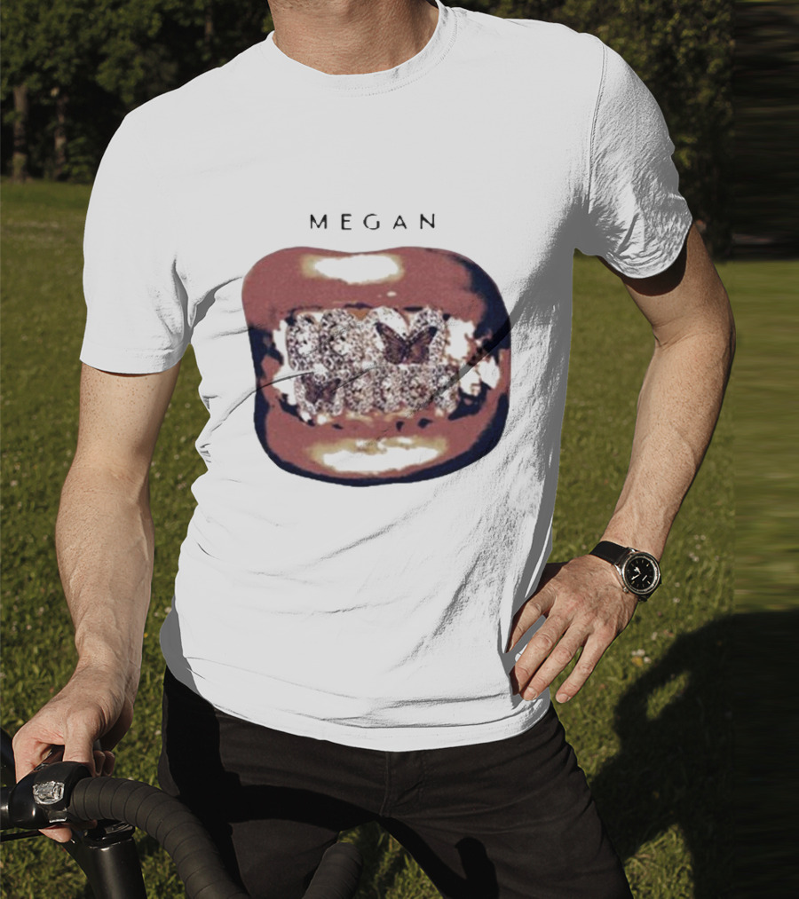 Megan Act II Grillz Diamond Bling Teeth T-Shirt