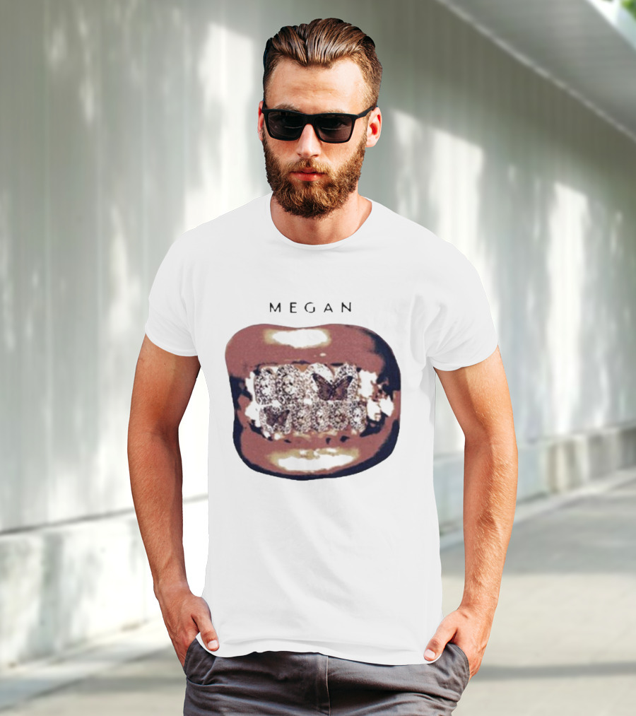 Megan Act II Grillz Diamond Bling Teeth T-Shirt