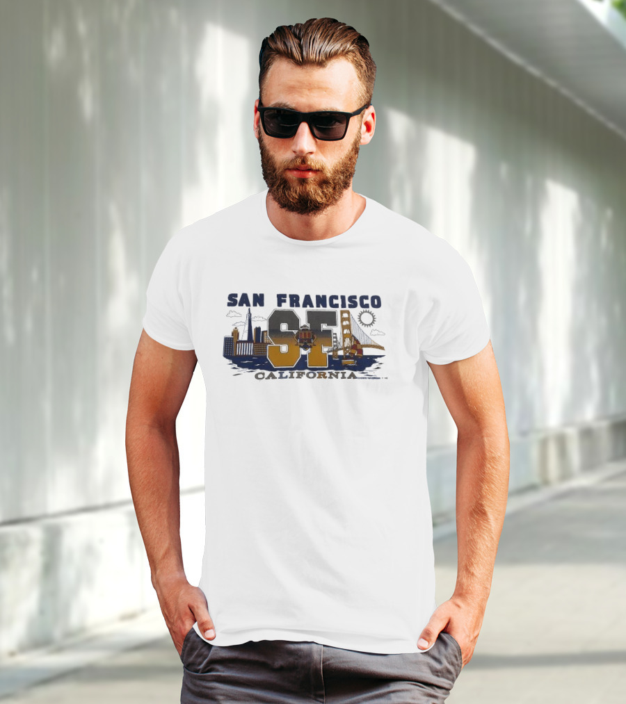 San Francisco SF Stedman California Golden Gate Skyline T-Shirt