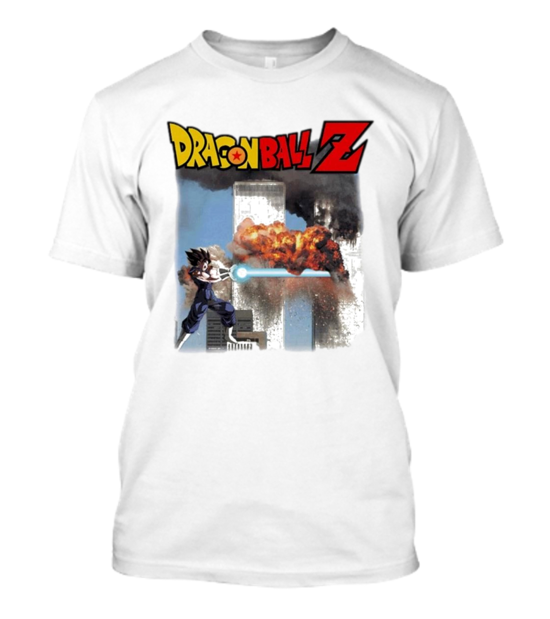Dragon Ball Z Vegito 9/11 Twin Towers Controversial Image T-Shirt