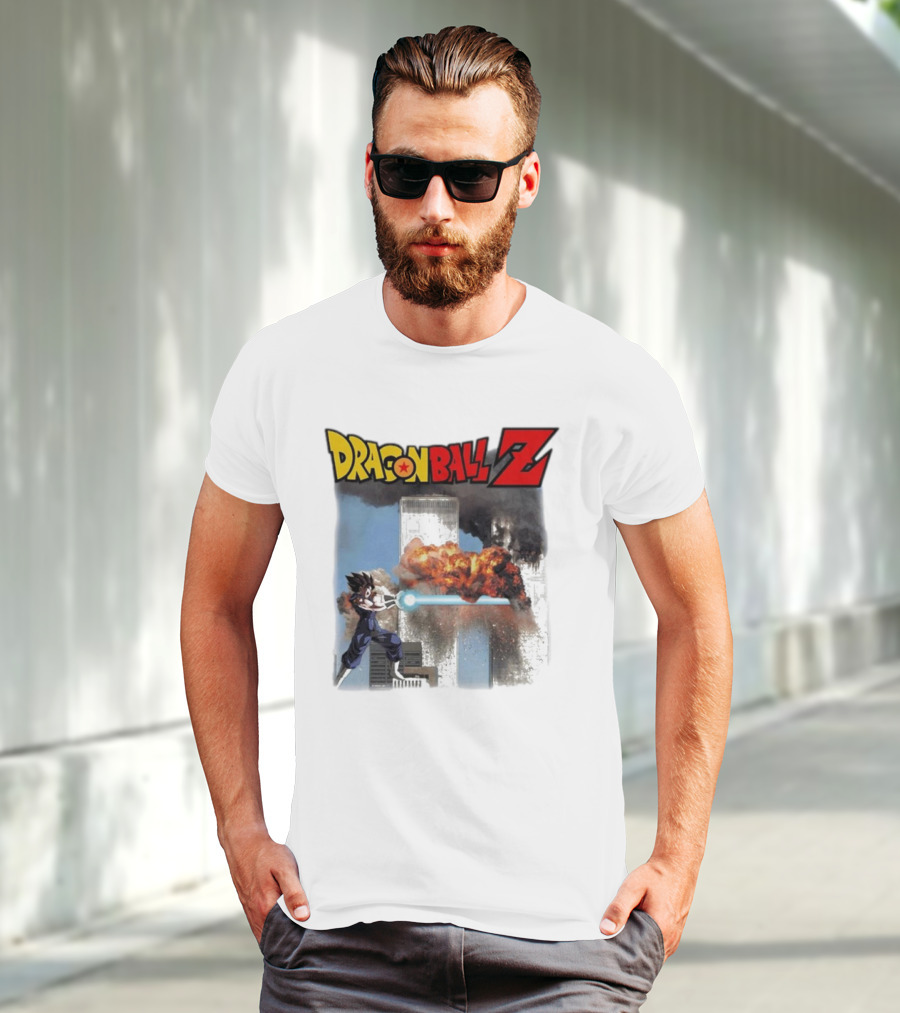 Dragon Ball Z Vegito 9/11 Twin Towers Controversial Image T-Shirt