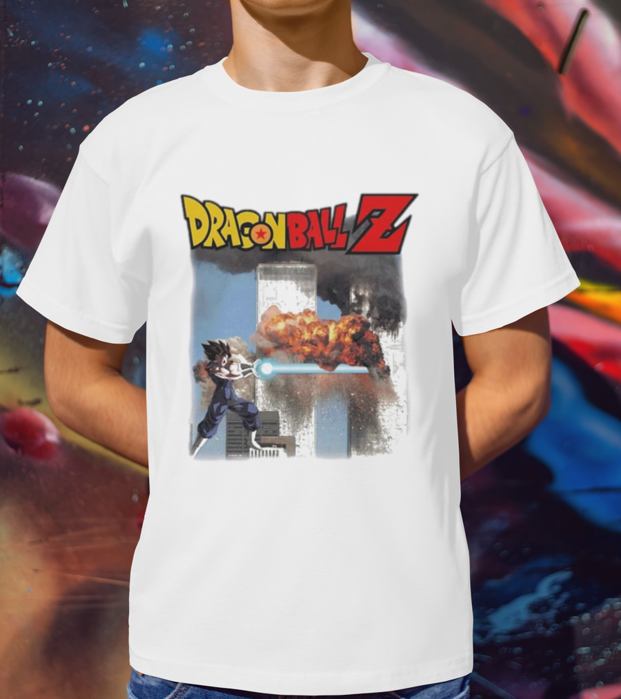 Dragon Ball Z Vegito 9/11 Twin Towers Controversial Image T-Shirt