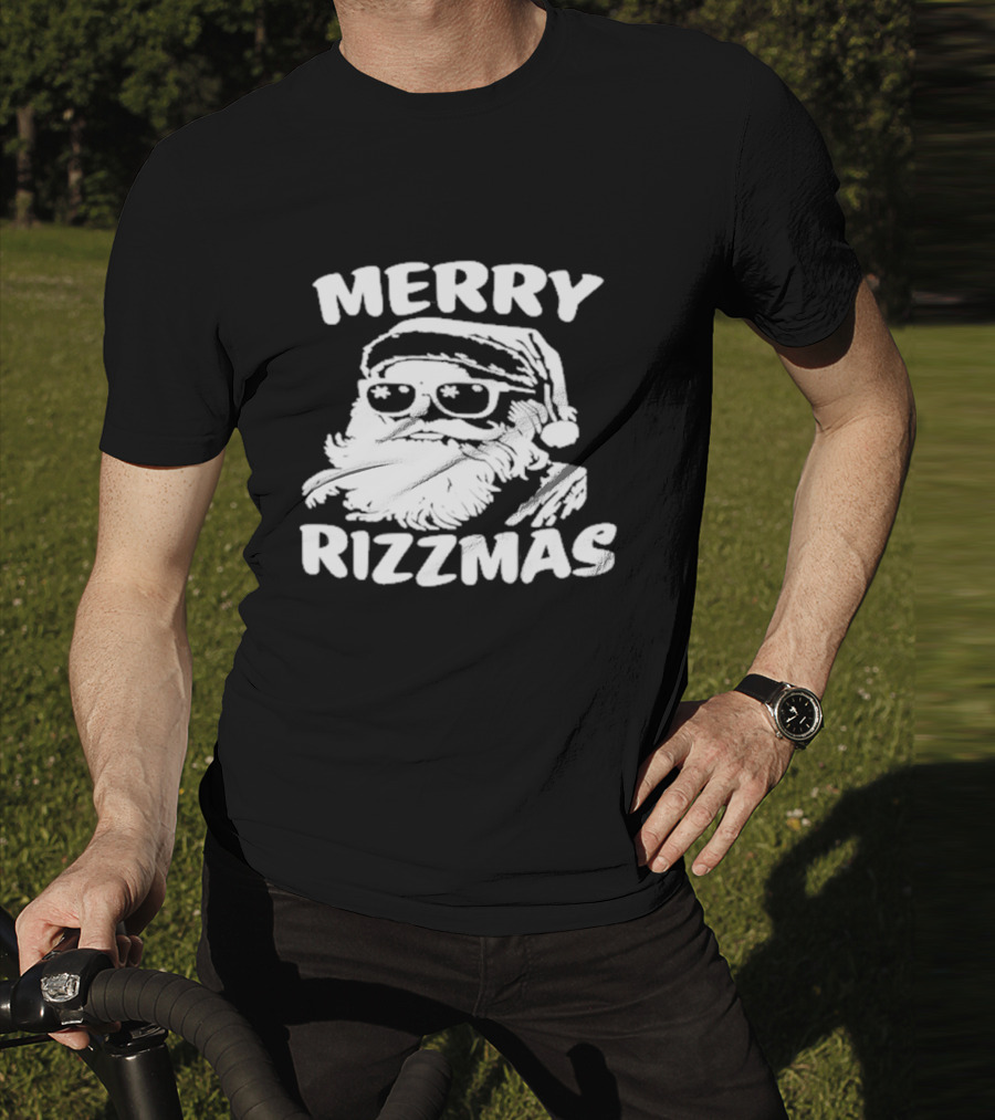 Blake Grupe Merry Rizzmas Santa With Sunglasses T-Shirt