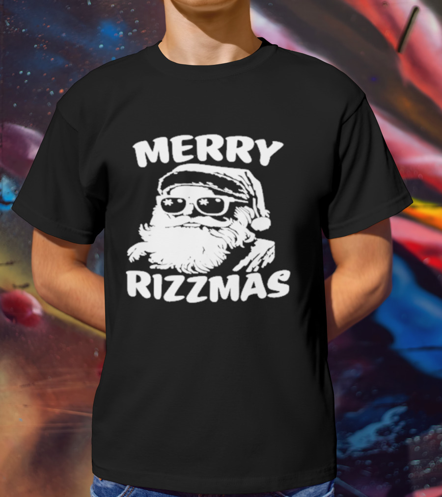 Blake Grupe Merry Rizzmas Santa With Sunglasses T-Shirt