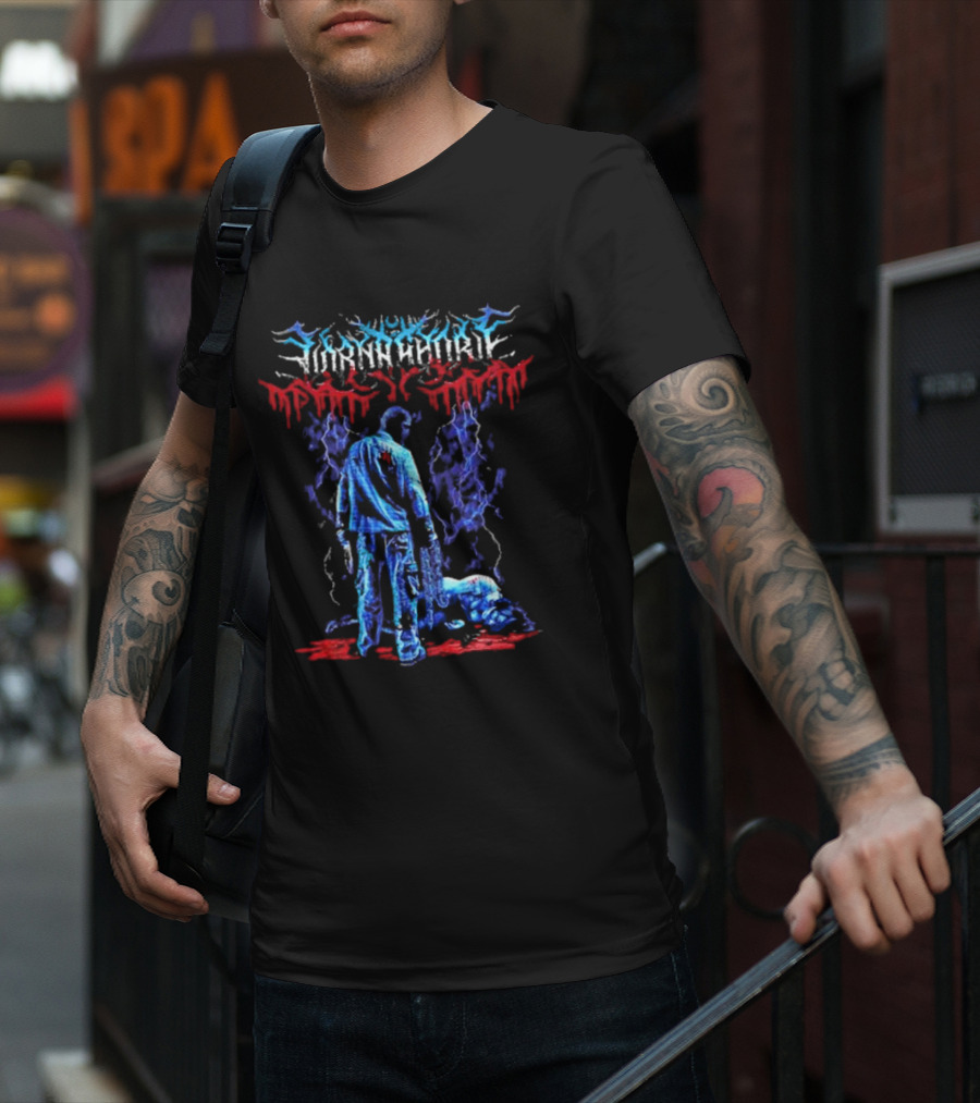 Lorna Shore My Blood Turns To Ice Graphic Electric Slasher Scene T-Shirt