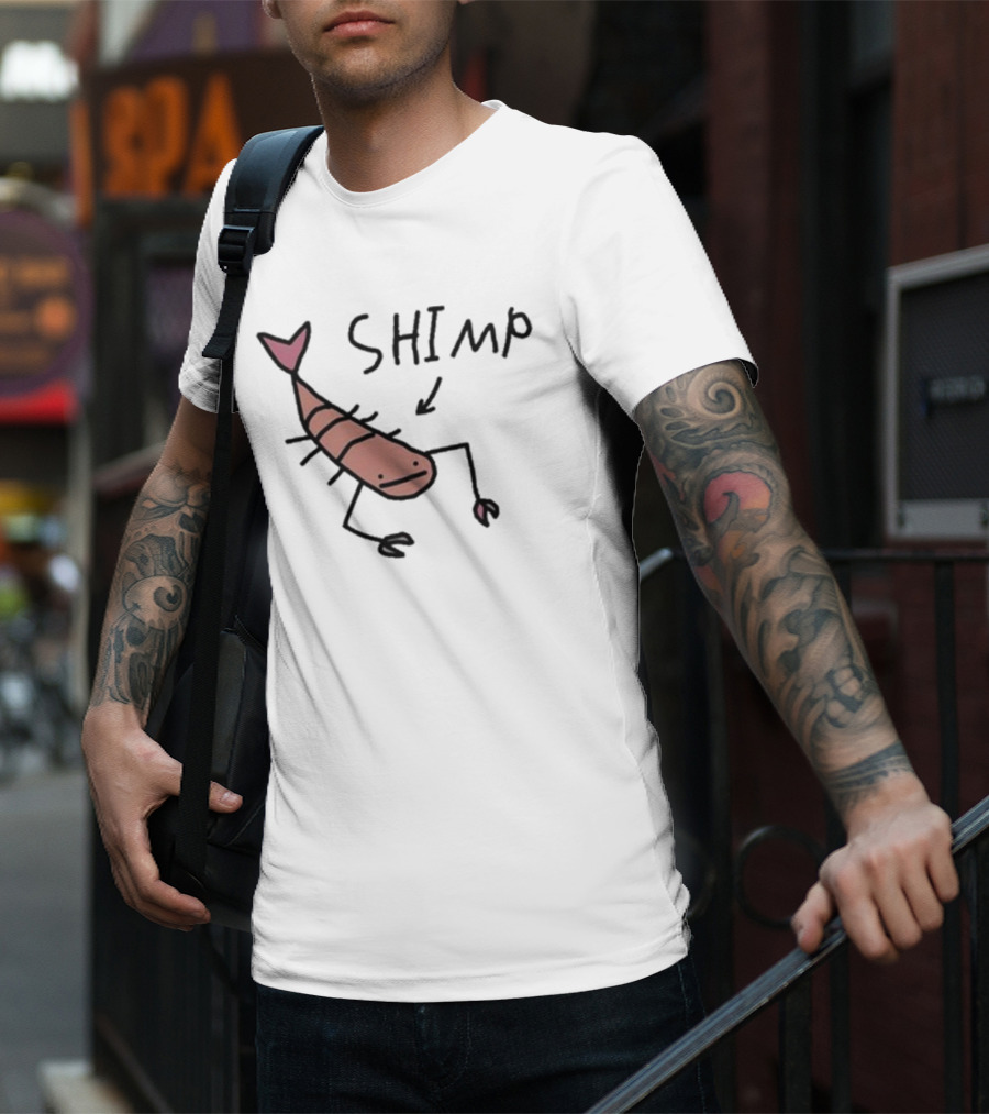 Worst Shimp Shrimp Drawing Humor T-Shirt