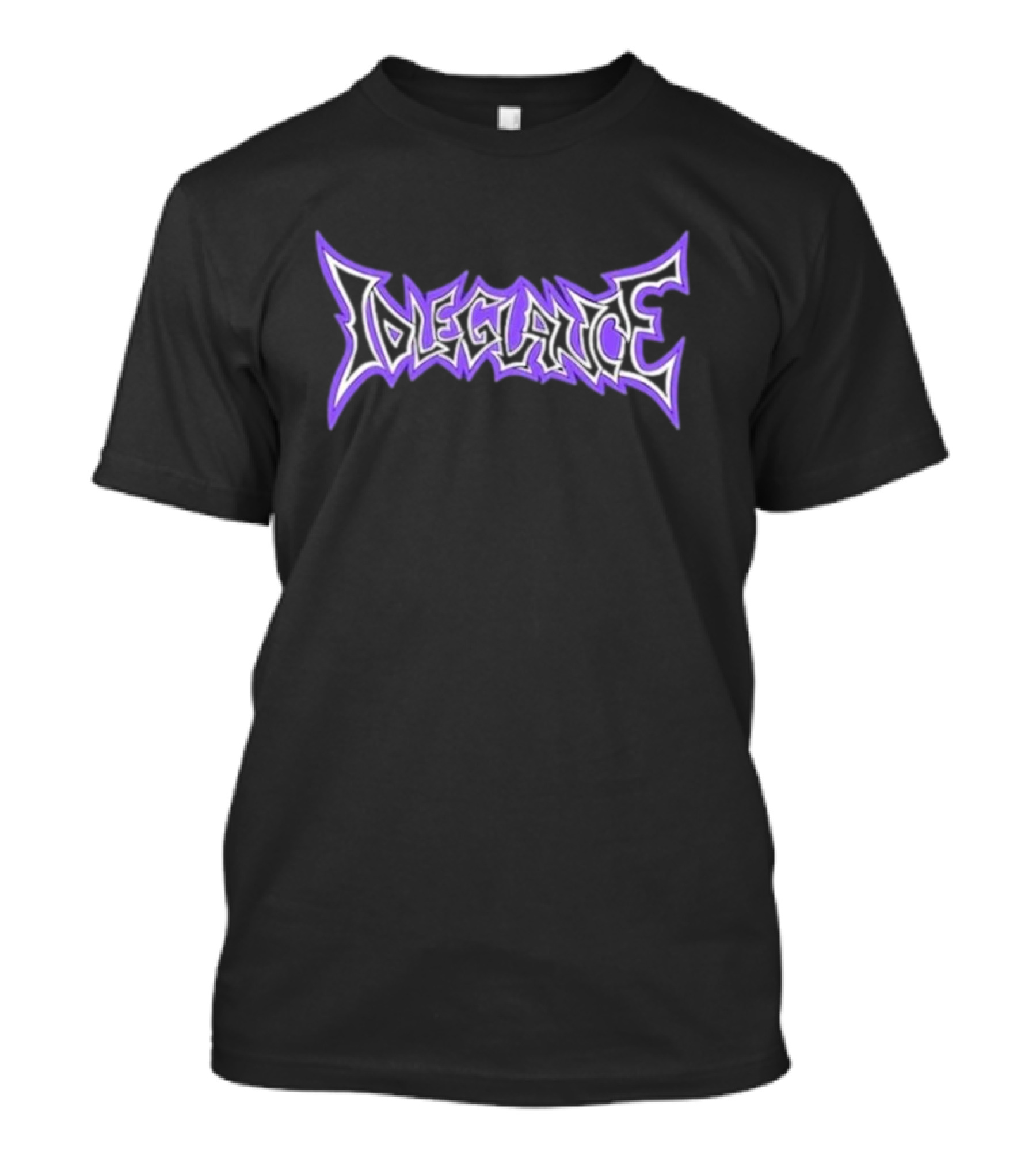 Idleglance Purple Gothic Text T-Shirt
