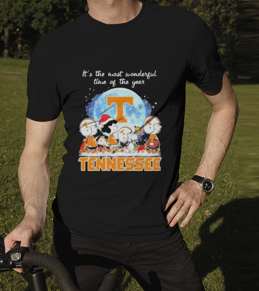 It's The Most Wonderful Time Of The Year Tennessee Volunteers Peanuts Football T-Shirt